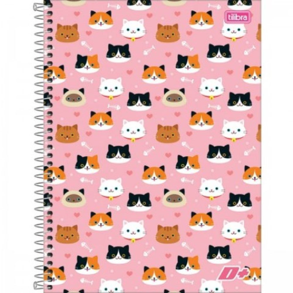 Caderno Materias Cpd Mais Feminino Capa Gatinhos Na Papelaria Mc Pap Is