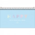 AGENDA HAPPY DE BOLSO ESPIRAL TILIBRA MOD. ANO 2021 AZUL