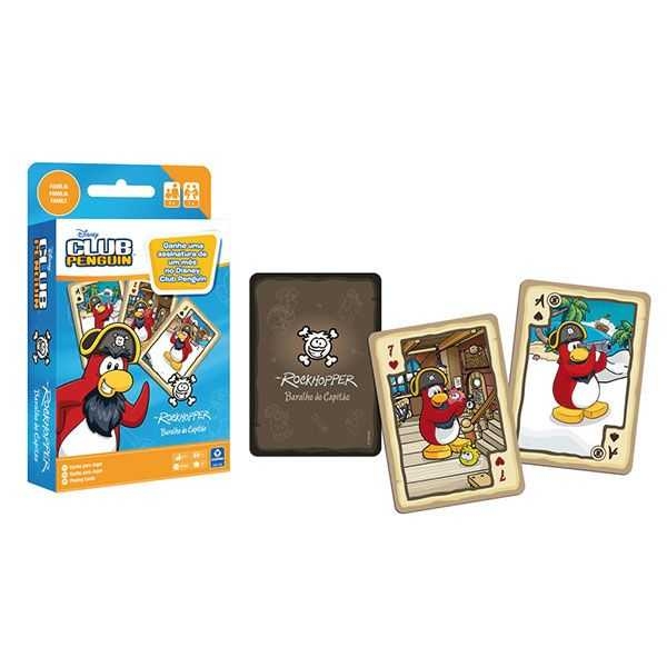 BARALHO INFANTIL CLUB PENGUIN 55 CARTAS na Papelaria MC Papéis