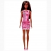 BONECA BARBIE FASHION AND BEAUTY FASHION MOD. NEGRA VESTIDO ROSA BARBIE