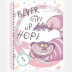 CADERNO 1 MATERIA CPD ALICE 80FLS SD REF. 10294 CAPA NEVER GIVE UP HOPE