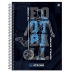 CADERNO 1 MATERIA CPD BE STRONG 80FLS REF. 10233 CAPA FUTEBOL