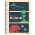 CADERNO 1 MATERIA CPD BOM D+ 80FLS SD REF. 10146 CAPA SPACE ALIENS