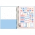 CADERNO 1 MATERIA CPD COLEGE SOHO 80FLS CAPA AZUL COM BOLINHAS