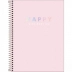 CADERNO 1 MATERIA CPD HAPPY 80FLS CAPA ROSA