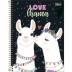 CADERNO 1 MATERIA CPD HELLO! LHAMA 80FLS CAPA LOVE LHAMA