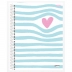 CADERNO 1 MATERIA CPD KBOM 96FLS SD REF. 10156 CAPA BRANCO C/ LISTRAS VERDES