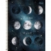 CADERNO 1 MATERIA CPD MAGIC UNIVERSO 80FLS CAPA THE MOON FASES LUA