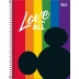 CADERNO 1 MATERIA CPD MICKEY RAINBOW CAPA LOVE FOR ALL