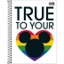 CADERNO 1 MATERIA CPD MICKEY RAINBOW CAPA TRUE TO YOUR HEART