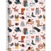 CADERNO 1 MATERIA CPD PEPPER FEMININO 80FLS CAPA BICHINHOS