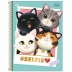 CADERNO 1 MATERIA CPD PURRFECT CATS 80F REF. 350052 CAPA SELFIE