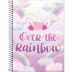 CADERNO 1 MATERIA CPD UNICORNIO BLINK CAPA OVER THE RAINBOW