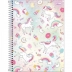 CADERNO 1 MATERIA CPD UNICORNIO BLINK CAPA UNICORNS E DOCES