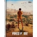 CADERNO 10 MATERIAS CPD FREE FIRE 160FLS CAPA MULHER ROUPA AM