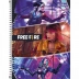 CADERNO 10 MATERIAS CPD FREE FIRE 160FLS CAPA TRES MULHERES