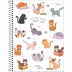 CADERNO 10 MATERIAS CPD HUG ME CAPA BRANCO BICHINHOS