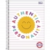 CADERNO 10 MATERIAS CPD PEPPER FEMININO 160FLS CAPA AUTHENTIC PERSONALITY BCO