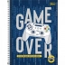 CADERNO 10 MATERIAS CPD PEPPER MASCULINO 160FLS CAPA GAME OVER AZ