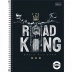 CADERNO 10 MATERIAS CPD PEPPER MASCULINO 160FLS CAPA ROAD KING PRETO