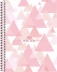 CADERNO 10 MATERIAS CPD ROSA ROSE CAPA TRIANGULOS