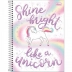 CADERNO 10 MATERIAS CPD UNICORNIO BLINK 160FLS CAPA SHINE BRIGHT LIKE A UNICORN