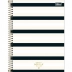 CADERNO 10 MATERIAS CPD WEST VILLAGE 160FLS REF. 340782 CAPA FAIXAS PRETAS E BRANCAS