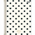 CADERNO 16 MATERIAS CPD WEST VILLAGE 256FLS REF. 340804 CAPA BRANCO C/BOLINHAS PRETAS