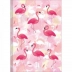 CADERNO BROCHURA PEQUENO CPD 80FLS ALOHA CAPA FLAMINGOS