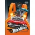 CADERNO BROCHURA PEQUENO CPD 80FLS HOT WHEELS CAPA LARANJA C/ PT