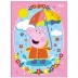 CADERNO BROCHURA PEQUENO CPD 80FLS PEPPA REF. 357944 CAPA GUARDA CHUVA