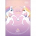 CADERNO BROCHURA PEQUENO CPD 80FLS UNICORNIO BLINK CAPA POSITIVE ENERGY ROSA