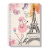 CADERNO PEQUENO ESPIRAL CPD 48FLS UAU FEMININO CAPA PARIS