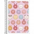 CADERNO PEQUENO ESPIRAL CPM 96FLS MAIS + TILIBRA CAPA DONUTS