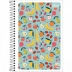 CADERNO PEQUENO ESPIRAL CPM 96FLS MAIS + TILIBRA CAPA FRUTAS