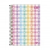 CADERNO PEQUENO ESPIRAL CPM 96FLS MAIS + TILIBRA CAPA QUADRICULADO COLORIDO