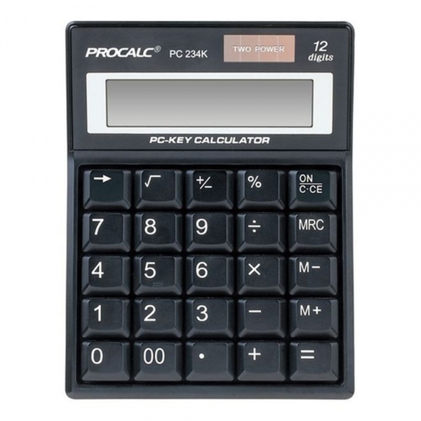 Calculadora De Mesa Procalc Pc K C Teclado Slim Dig Na Papelaria Mc