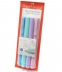 ESTOJO CANETA PONTA POROSA FABER FINE PEN C/04 CORES TONS PASTEL