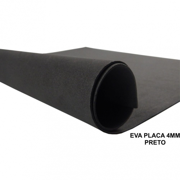 Eva Cor Preto Placa 4mm 60x40cm Na Papelaria Mc Papéis 0244