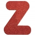 LETRA EM EVA COM GLITTER - Z - 12CM VERMELHO