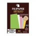 PAPEL A4 METALICO 180G VERDE FILIPAPER REF. 1107