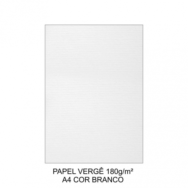 Papel A4 Verge 180g Branco Na Papelaria Mc Papéis 9419